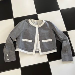 Women's Black Fleece by Thom Browne silk jacket